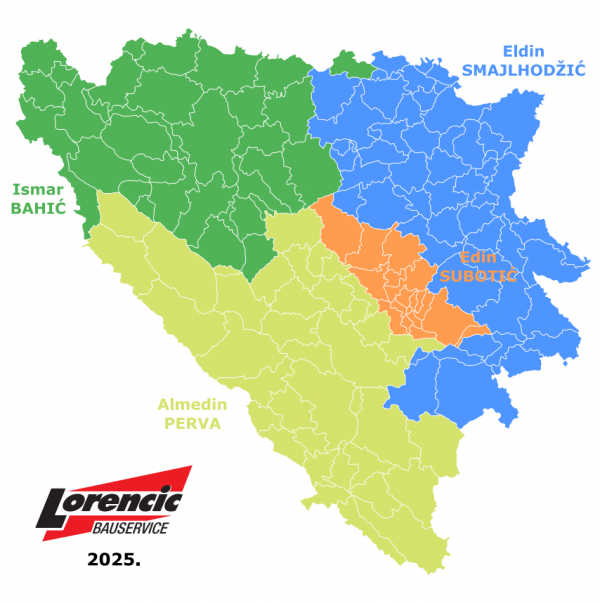 Prodajna područja - 2025